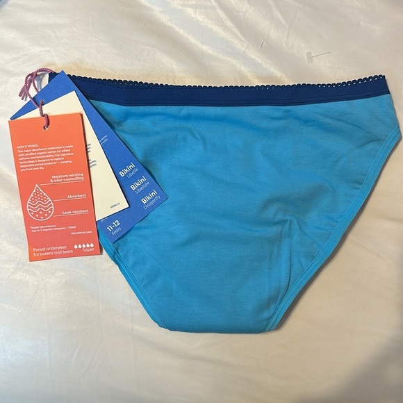 Thinx Period Underwear Ages 11-12 Bikini Dragonfly Super Leak Resistant NWT - Picture 3 of 3